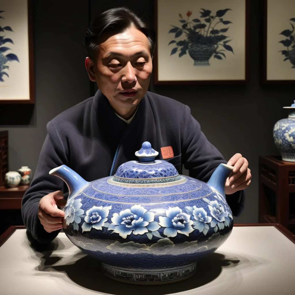 Creating surrealism, Extra Large Chinese Ceramics, Should demonstrate exquisite craftsmanship, Showcasing traditional patterns and art. 