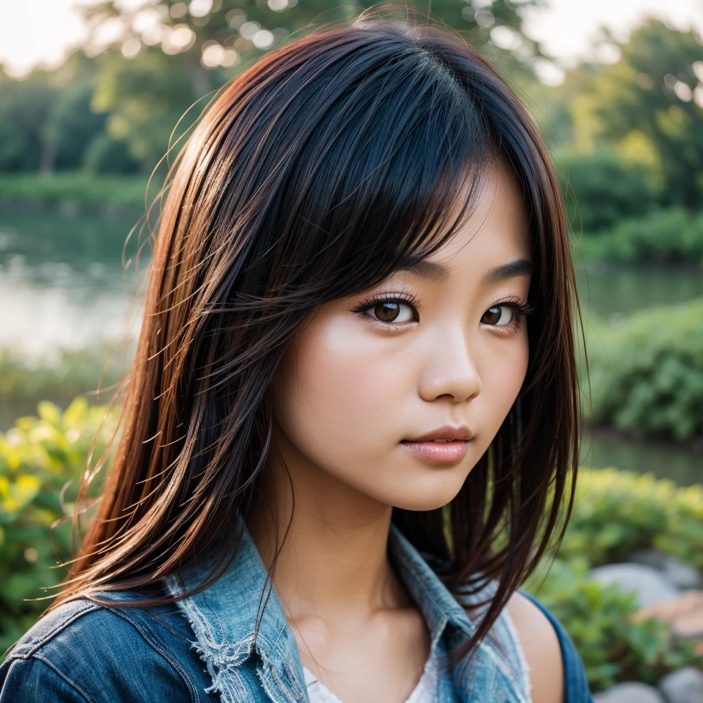 an asian gorgeous girl portrait photo