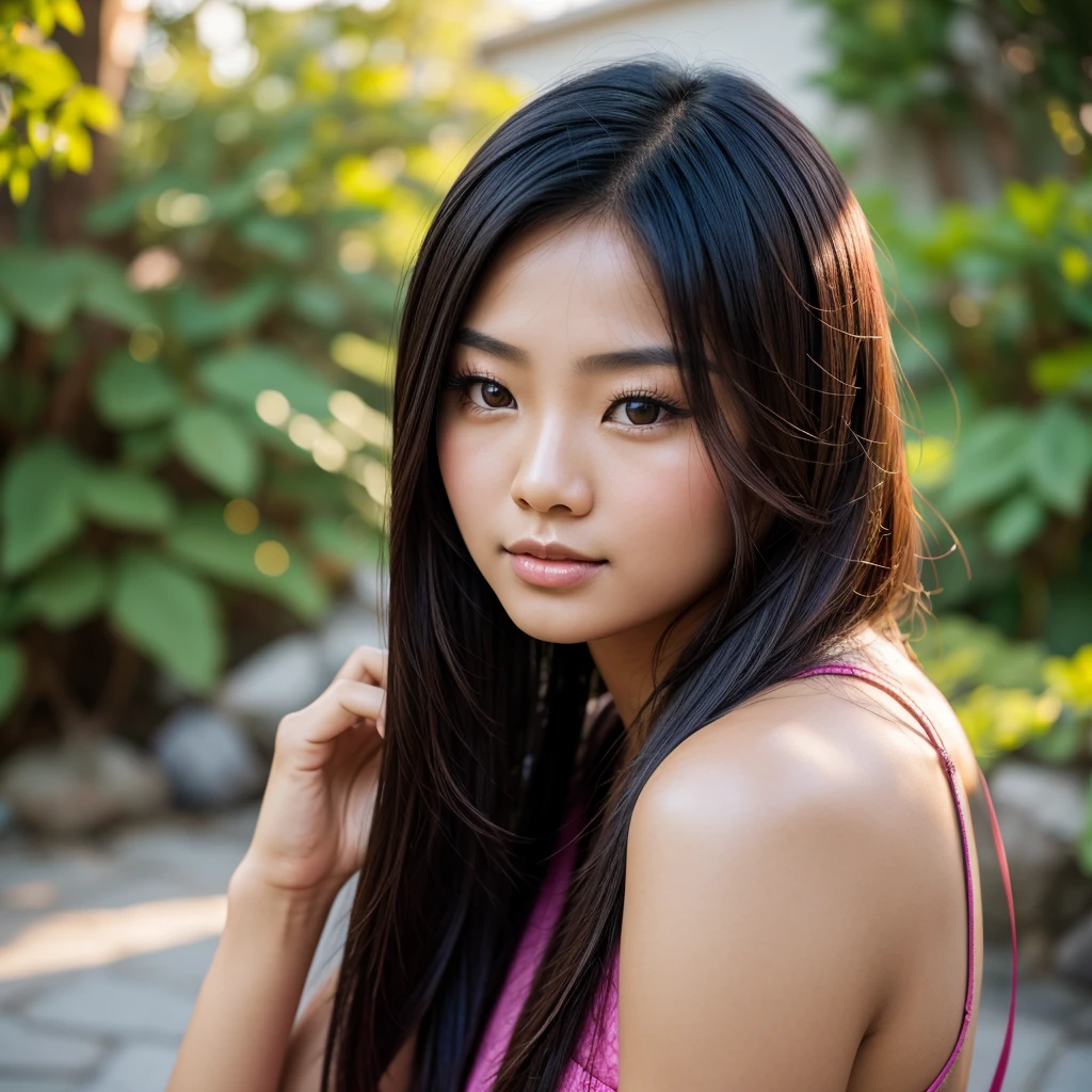 an asian gorgeous girl portrait photo