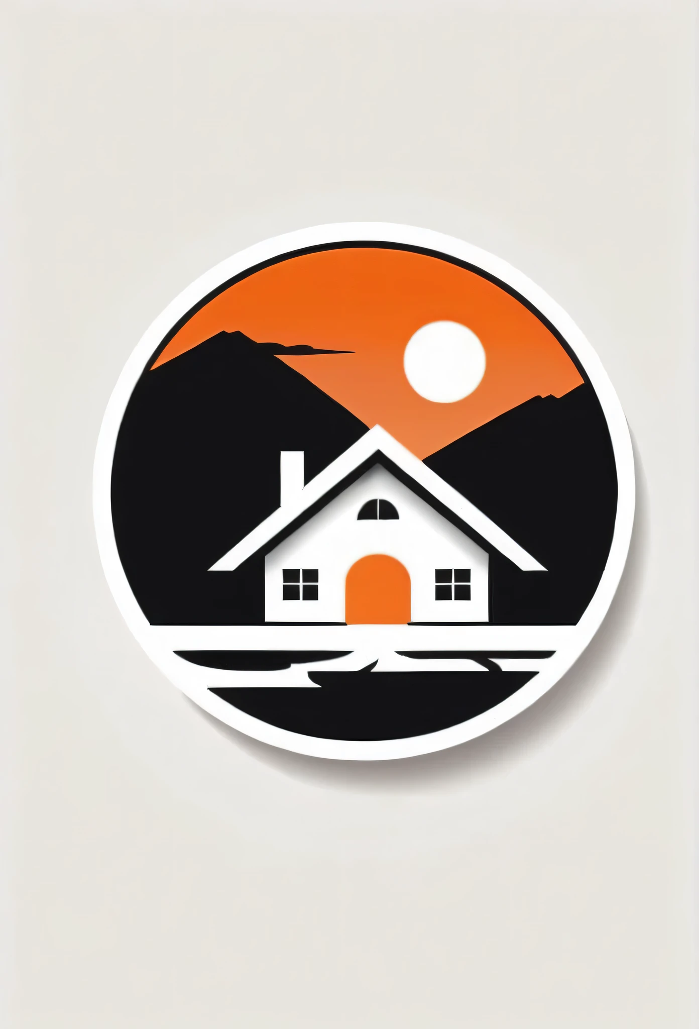 Fashionable logos of the Japanese construction industry
Pretty cool
chic and modern design
an orange sunset
A logo with a cool Japanese-style house painted inside a circle-shaped logo
The logo is monotone in black and white
Only the sky above the house is designed to be orange
White background