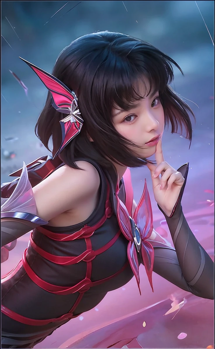 (Bob Cut Hair:1.2),(Wearing black school uniform:1.2),1 girl,Japanese,21 years old,(Small breasts:1.3),(Wearing a camisole ) (highest quality,masterpiece:1.3,超A high resolution,),(Ultra-detailed,Caustics),(Photorealistic:1.4,RAW shooting,)Ultra-Realistic Capture,Very detailed,High resolution 16K human skin close-up。 Natural skin texture、,Pores、、It needs to be detailed enough to be easily identifiable。 Skin should be even-toned and healthy looking。 Use natural light and colour, Sad expression, Looking at the camera, Perfect dynamic composition, Outdoor