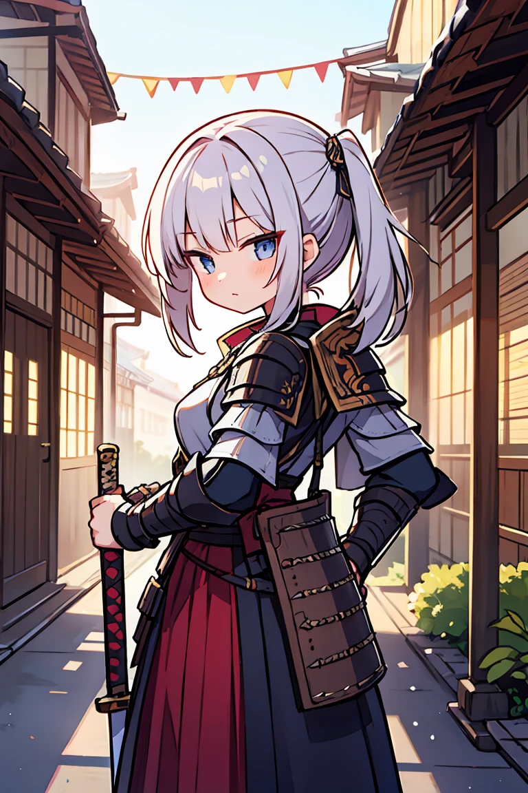 独奏, girl, Traveling, warrior, armor, Japanese sword