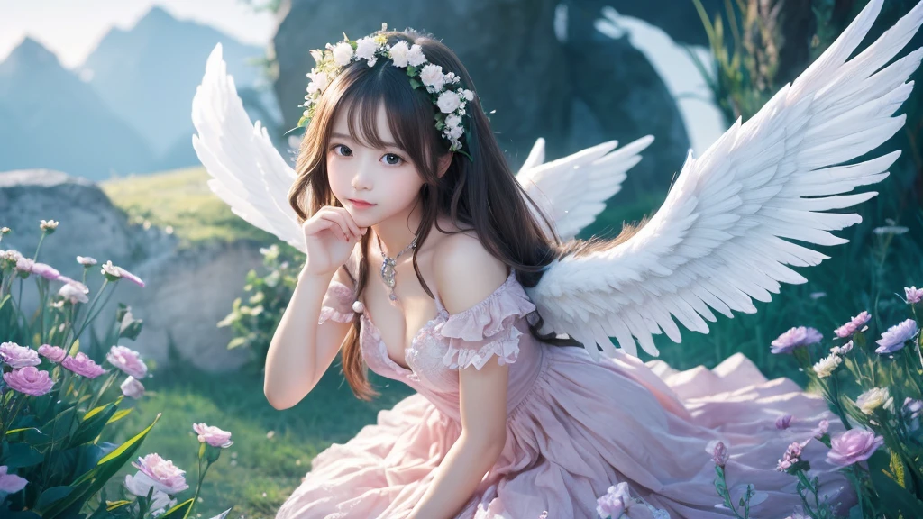 1920×1080、Like the picture、Real、beautiful、Fantasy、cute、Beauty、Create a picture of a young angel