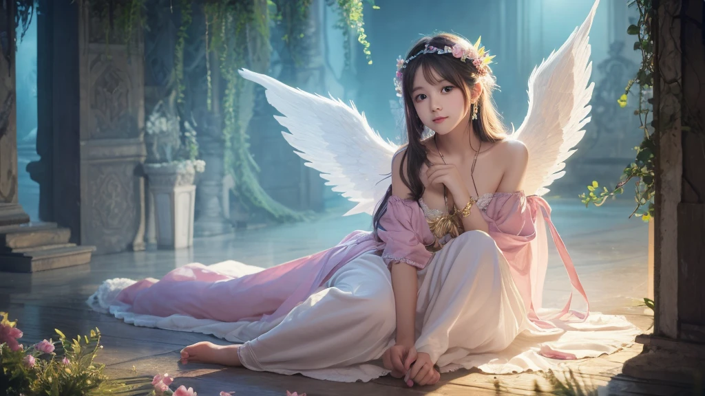 1920×1080、Like the picture、Real、beautiful、Fantasy、cute、Beauty、Create a picture of a young angel