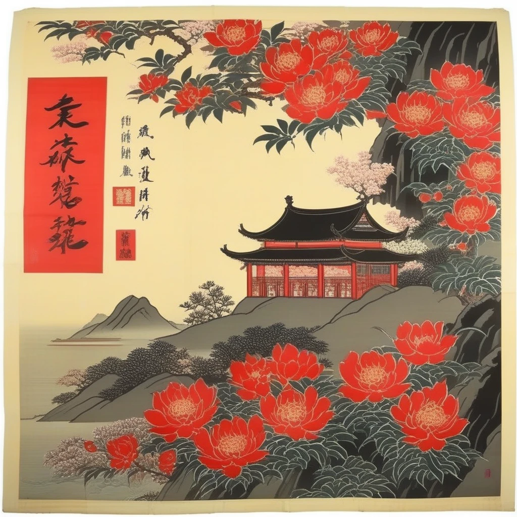 Chinese Taohuawu New Year Woodblock Prints