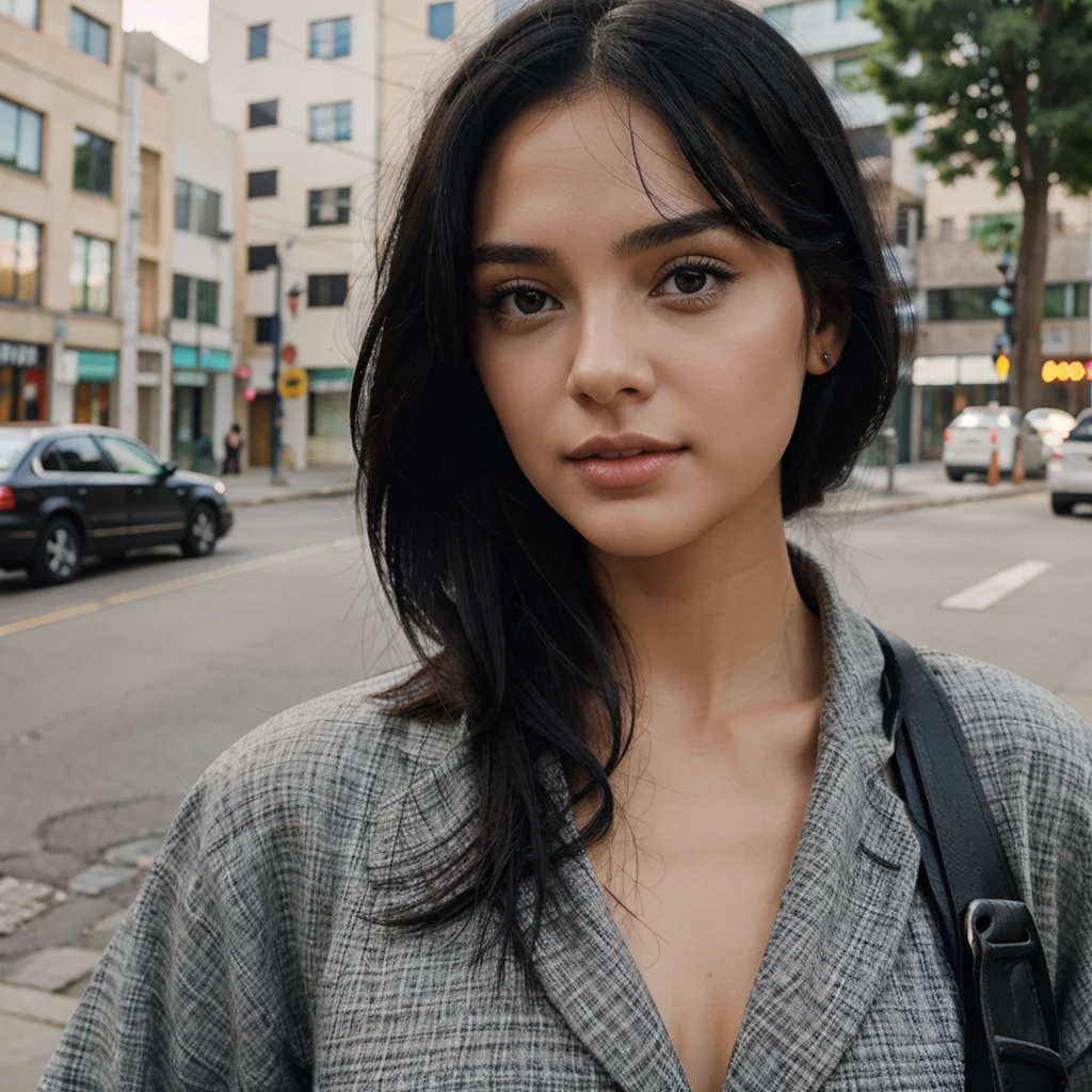 Beautiful girl with black hair