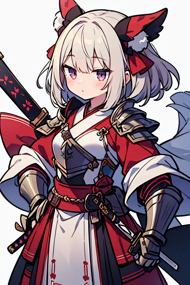 独奏, girl, armor, Japanese sword