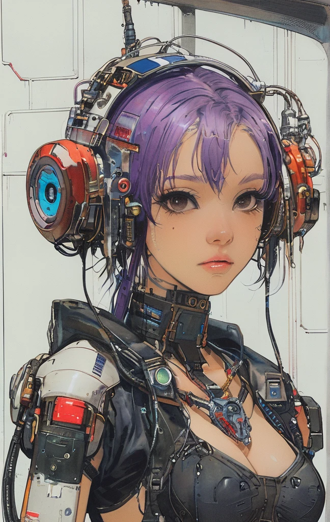 Girl with futuristic goggles and red eyes, digital cyber punkアニメアート, デジタルcyber punk - アニメアート, anime cyber punk art, cyber punkアニメアート, Cyborg - Silver Haired Girl, ダークcyber punkイラスト, cyber punkアニメの女の子, female cyber punkアニメの女の子, cyber punkをテーマにしたアート, cyber punkアニメの女の子 mech, cyber punkアートスタイル, cyber punk サイボーグ. Rose, advanced digital cyber punk art、hacking techniques, sf, cyber punk, Data Stream, (masterpiece, Highest quality, Realistic, Very detailed:1.2), (Purple glow:1.1), Pixelated, twist, Half Shot, (One girl), (Sparkling Eyes:0.8), Simple Background, Shadow, lipstick,The goggles have information written on them.。
