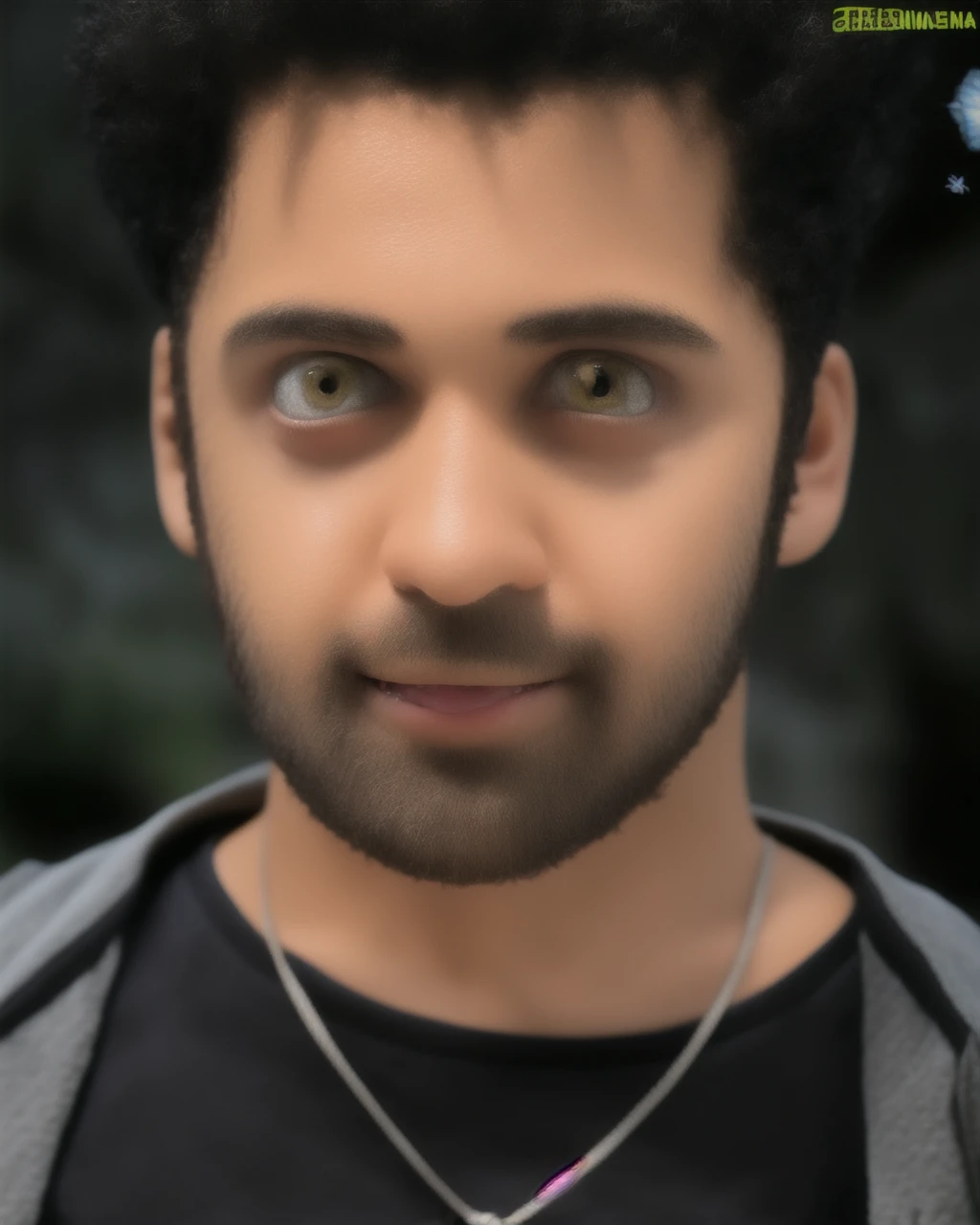 a happy cute standing short hair, wearing a space costume, playing with a butterfly, outdoors, background forest, kidoon, pixar style, 3d, cartoon, detailed face, asymmetric -- Using IMG2IMG