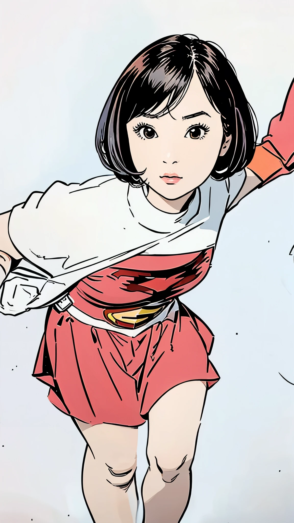Years_CLASSIC_Jun Gatchaman_Own Wife、Upper Body、Simple Background、pose、