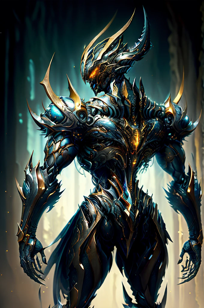 (masterpiece:1.2), best quality, high resolution, unity 8k wallpaper, (illustration:1.0), beautiful detailed, extremely detailed, perfect lighting, extremely detailed CG,glowing eyes,backlighting,armor, fake_horns, glowing, full_armor,warframe,humanoid_robot,horns,helmet,mask,sample_background,
looking at the viewer,solo,perspective, full body,