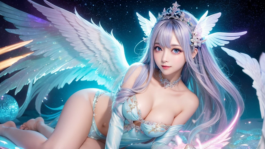 1920×1080、Like the picture、Real、Wrapped in dazzling light、god々Shii、美Shii、Fantasy、Spreading its large wings、cute、Beauty、Adult female、Make a picture of an angel