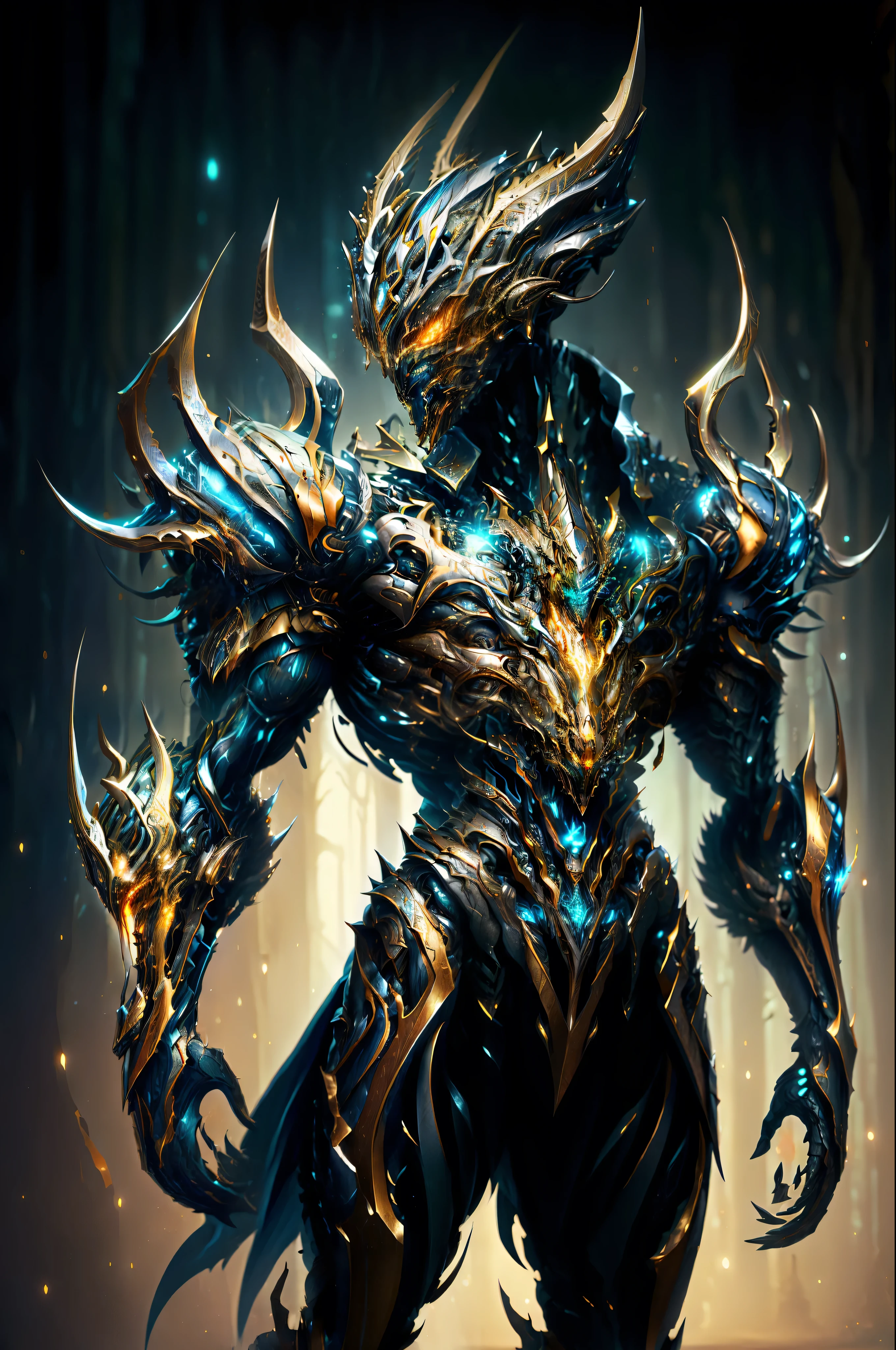 (masterpiece:1.2), best quality, High resolution, unified 8k wallpaper, (illustration:1.0), Beautiful detailed, Very detailed, Perfect lighting, Very detailed CG,luminescent eyes,Backlight,armor, Forged_trumpet, luminescent, full_armor,war frame,Humanoid_robot,trumpet,helmet,mask,sample_background,
looking at the audience,alone,view, full body,