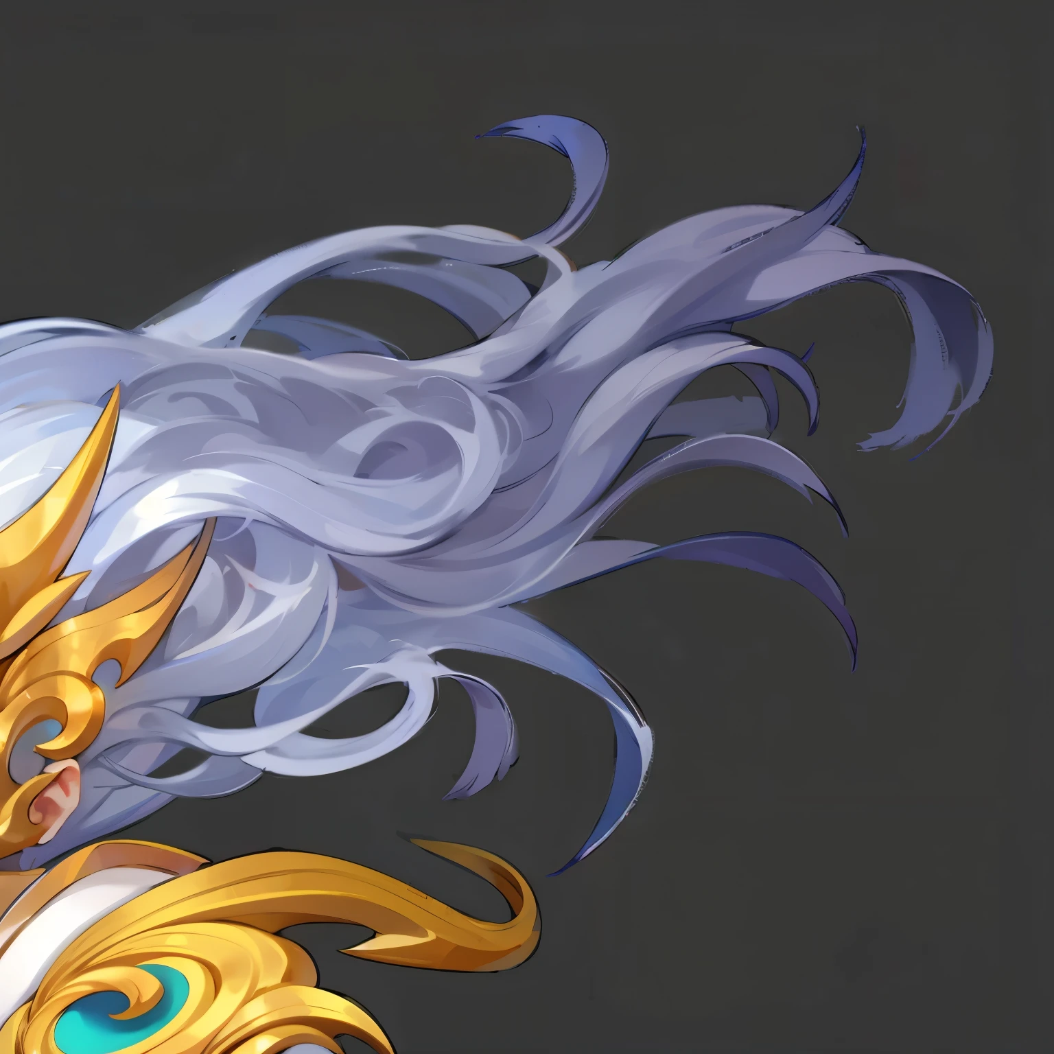 Long white hair、Full details,Fine hair,elegant,Swing with the wind