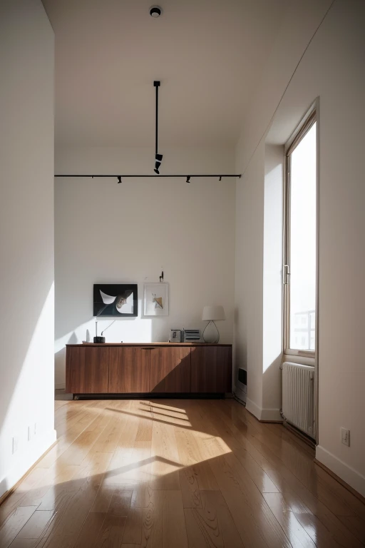 an interior space that is from the minimalist artistic movement of the 60s, Noemi Scandell style