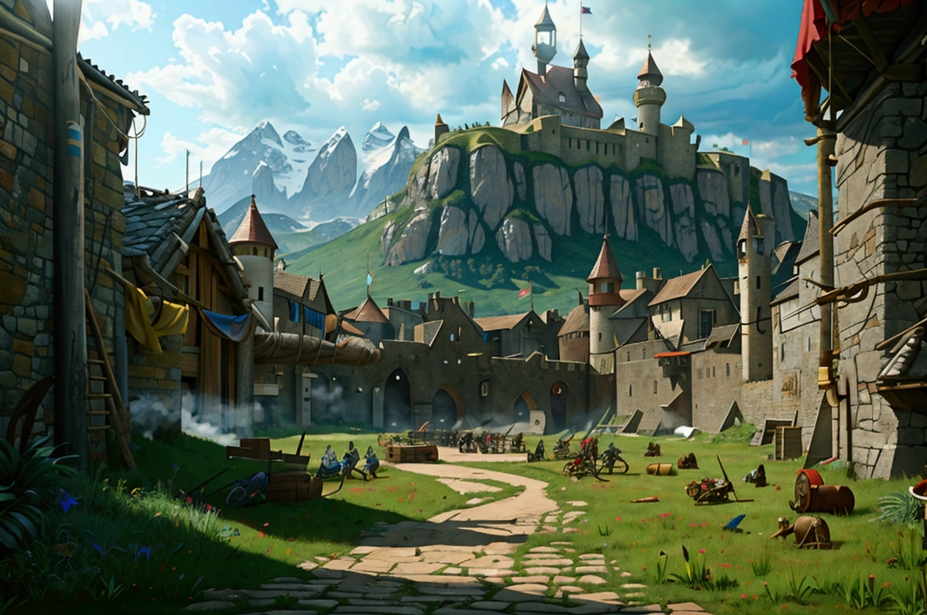 medieval battle camp