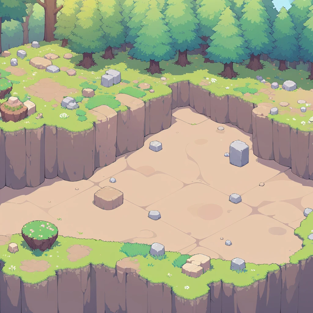 retro video game style,pixelated, vibrant pastel colors,8-bit characters,blocky shapes,sharp lines,detailed shading,classic gaming vibe,nostalgic atmosphere,classic arcade games,masterpiece:1.2,ultra-detailed,illustration style, 2d texture, stone texture, 4 k seamless mud texture, video game texture, dirt texture, tileset, game tiles, grass, 3/4th perspective trees, 3/4th perspective tileable rock texture, 3/4th perspective tileable cliff formations, tileable trees, topdown view, game texture, game art, tileable texture, very detailed cliff texture, intricate stones, top down view, 3/4th perspective