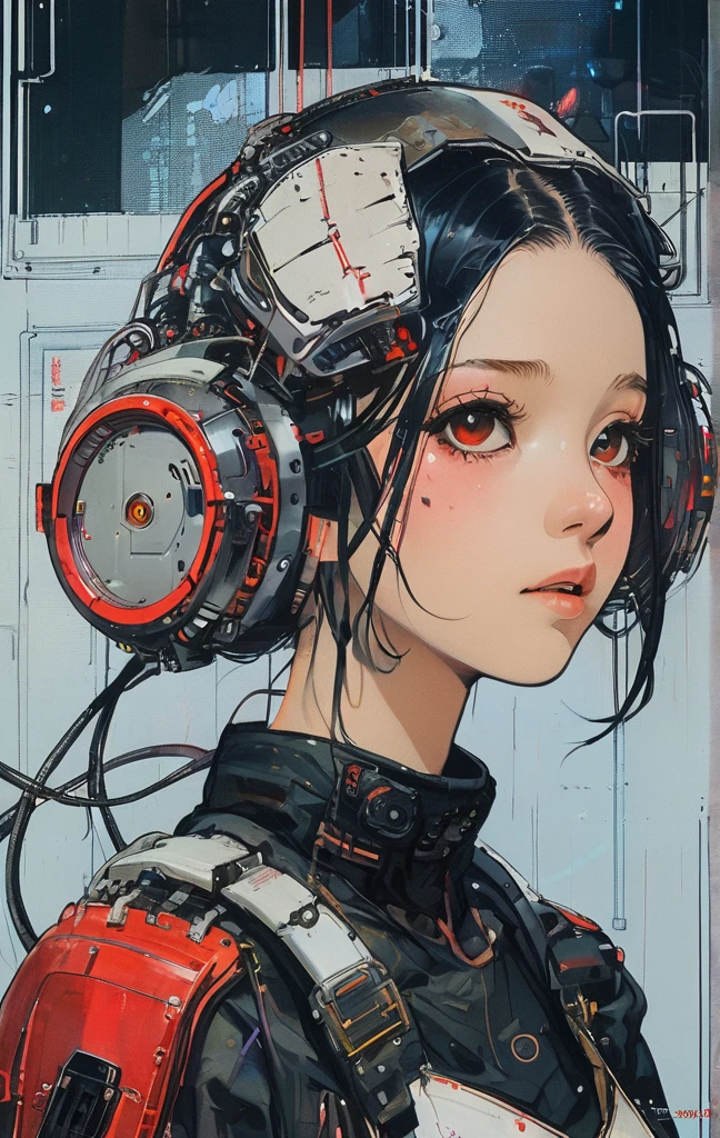Girl with futuristic goggles and red eyes, digital cyberpunk anime art, digital cyberpunk - anime art, anime cyber punk art, cyberpunk anime art, Cyborg - Silver Haired Girl, Dark cyberpunk illustration, cyberpunk anime girl, female cyberpunk anime girl, Cyberpunk themed art, cyberpunk anime girl mech, cyberpunk art style, cyber punk cyborg. Rose, advanced digital cyber punk art、hacking techniques, sf, cyber punk, Data Stream, (masterpiece, Highest quality, Realistic, Very detailed:1.2), (Purple glow:1.1), Pixelated, twist, Half Shot, (One girl), (Sparkling Eyes:0.8), Simple Background, Shadow, lipstick,The goggles have information written on them.。
It contains the memories of a digitized world.