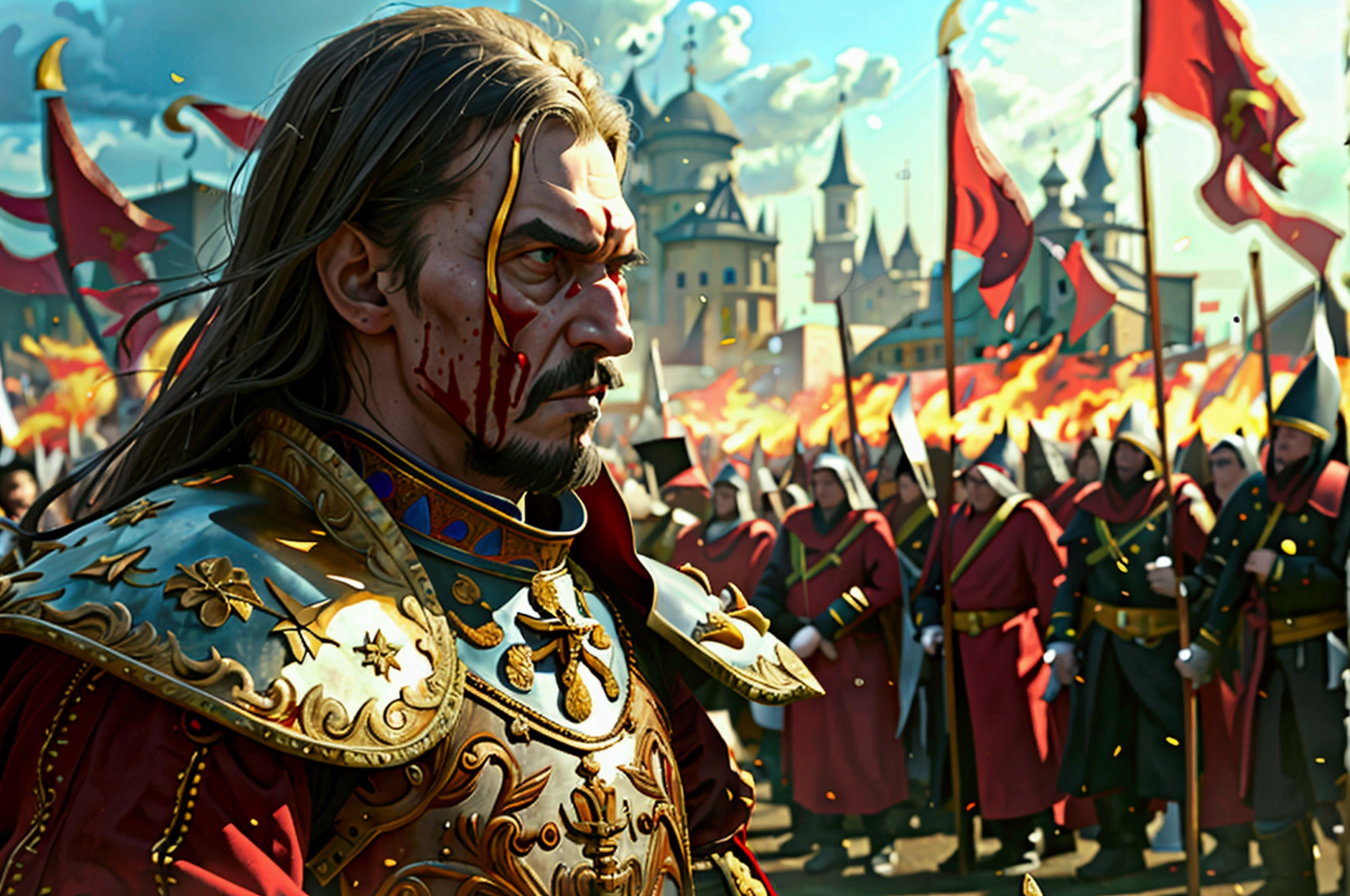 vlad the impaler, impaled ottomans, blood, torture, battlefield,
