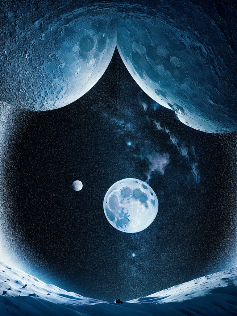 ((Quality workpiece)),moon, space, sadness,high definition,8K
