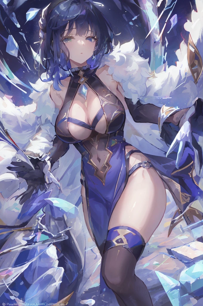 (masterpiece,Highest quality:1.3),One girl, Yeran,Browsing Caution,R18, ( Blue Hair, Green Eyes:1.2),, just, Sexy pose,take over , (Browsing Caution:1.2), chest, Rolling your eyes, (desire:1.1) , blush, ( Sticking out tongue:1.1), Blink, Open your mouth,