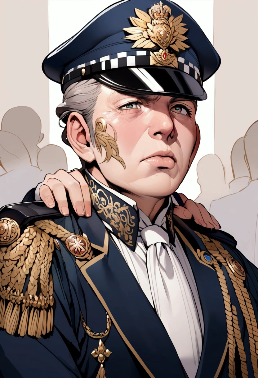 A british police officer's face