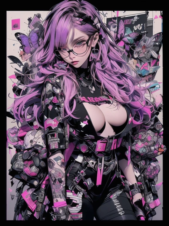 ((((dramatic))), (((Grainy))), (((intense))) film poster featuring a young purple hair nude woman as the central character. Super huge nude with emphasis and exposed nipples, Naked pussy exposed. She stands have confidencely in the center of the poster, with a determined Performance on her face. The background is aesthetic atmospheric dark and Grainy, With danger and tension. The article is bold and to attract attention, with a Catchy tagline that adds to the overall feeling of drama and excitement. The color palette is mainly dark with splashes of Vibrant neon colors, giving the poster a dynamic and visually impressive appearance,tachi-e
(magazine:1.3), (cover-style:1.3), fashionable, woman, Vibrant, Costume, Sexy seductive poses, front, colorful, dynamic, background, element, have confidence, Performance, Holding, statement, accessories, Majestic, Coiled, The surrounding area, touch, scene, article, cover, bold, to attract attention, title, stylish, font, Catchy, Heading, big, impressive, Modern, trend, concentrated, fashion,Glasses