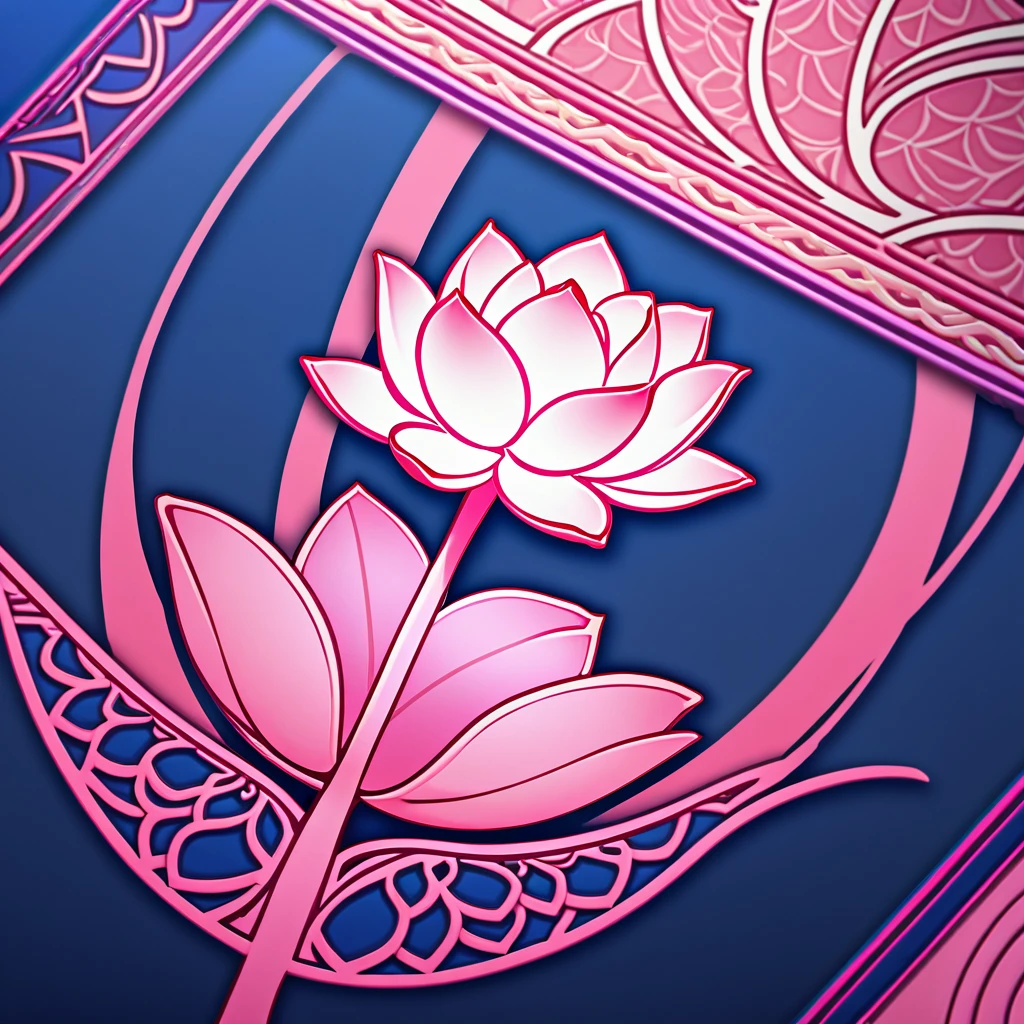 (lotus flower), icon, logo, simple background, extreme quality, Artwork, 8K, depth of field, Intricate details, indigo, (no humans), lilac and PINK baby blue lotus Focus in pink color in flower
Pink is principal color!