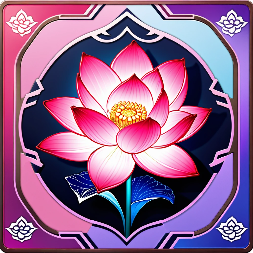 (lotus flower), icon, logo, simple background, extreme quality, Artwork, 8K, depth of field, Intricate details, indigo, (no humans), lilac and PINK baby blue lotus Focus in pink color in flower
Pink is principal color!