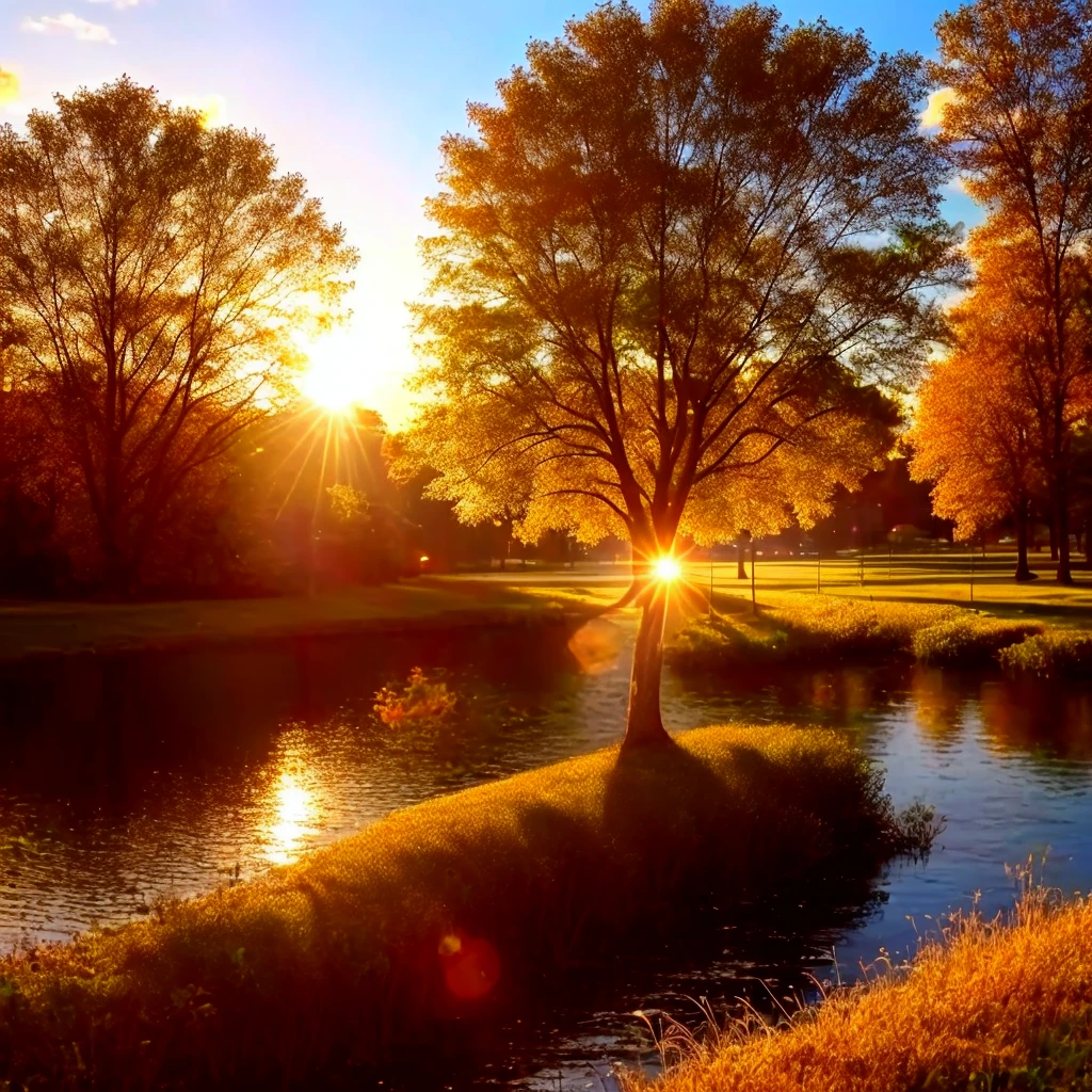 Beautiful images, the sun is shining wide shot, 4 0 9 6, Golden hour scene, Beautiful Late Afternoon, Golden Sunlight, shining golden hour, Shooting during golden hour, Beautiful sunny day, Golden hour in the morning, parks and lakes, Golden Sun, Golden Hour Lighting, Lake setting