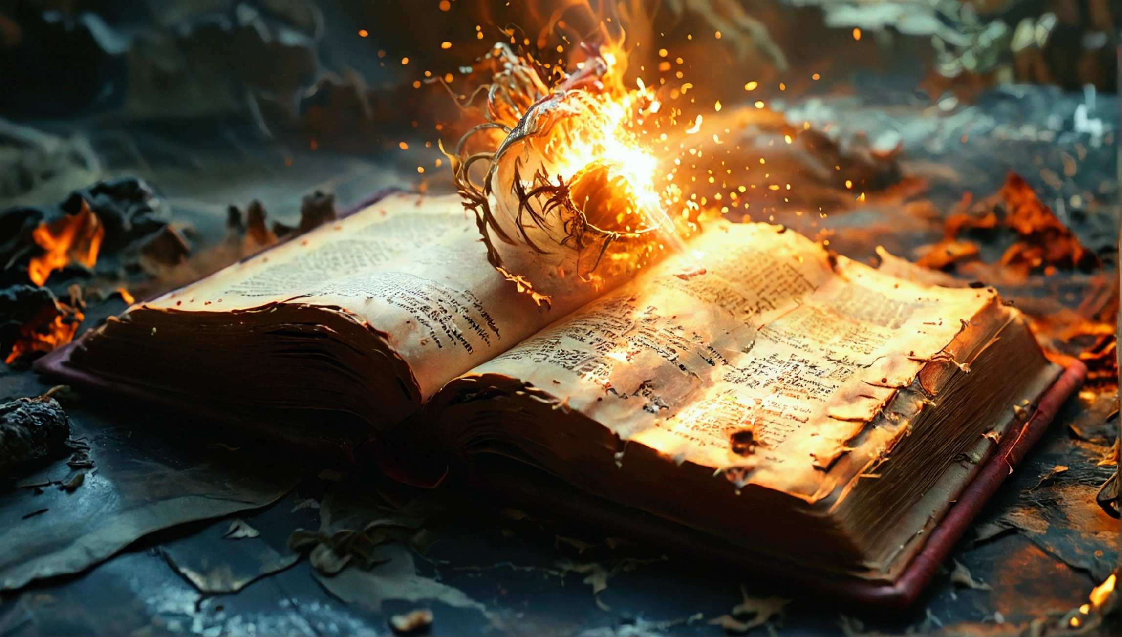 The book of revelation being opened 