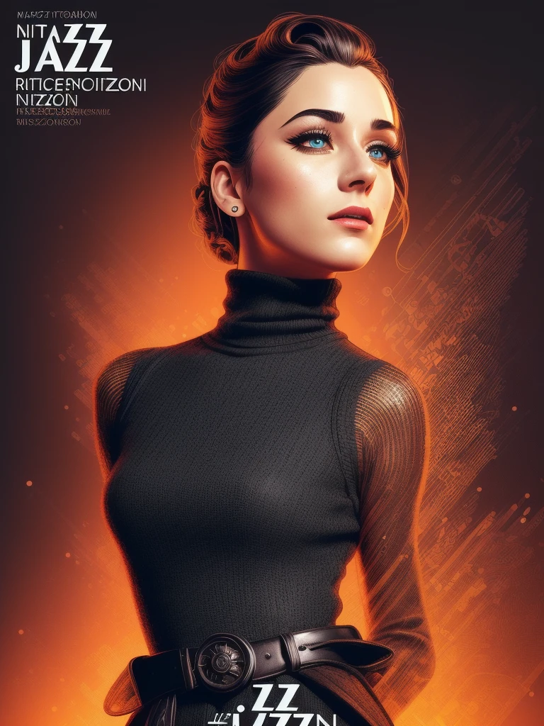 photo of captivating (iv4n4b4quero-120), poster, cover, real german teksten und Words. a woman as a (sexy jazz singer:1.1), Indie game art, (Infographics photo, vintage-style photography, professional photoshoot, (medium shot), (waist up), retro fashion photo, Direct gaze towards the camera, aloof expression, dynamic stance, ((elegant jazz turtleneck dress:1.2)), with trendy hairstyle, ((hazy jazz club)), balance, juxtaposition, (((exquisitely detailed infographic))), ((page scan:1.2)), (((magazine cover:1.2))), (((information text:1.2))), (detailed infographics:1.1), atmospheric lighting, cinematic composition, concept art, digital illustration, elaborate, artwork by Bastien Lecouffe-Deharme and Greg Rutkowski and Carne Griffiths, ambient lighting, 4K resolution, meticulously detailed, cell shading, ((rotoscoping)), ((flawless eyes)), (intricate pupils), (((acknowledgments))), (((comic installment))), (((character infographic))), (50s ???? film:1.2)), (Vector Art, Borderlands style, Arcane style, Cartoon style), Line art, Disctinct features, Hand drawn, Technical illustration, Graphic design, Vector graphics, High contrast, Precision artwork, Linear compositions, Scalable artwork, Digital art, cinematic sensual, Sharp focus, humorous illustration, big depth of field, Masterpiece, trending on artstation, Vivid colors, trending on ArtStation, trending on CGSociety, Intricate, Low Detail, dramatic