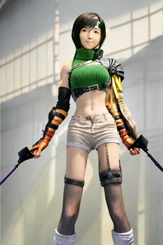 Highest quality,masterpiece,Ultra-high resolution,Yuffie,View your viewers, whole body、Nipples