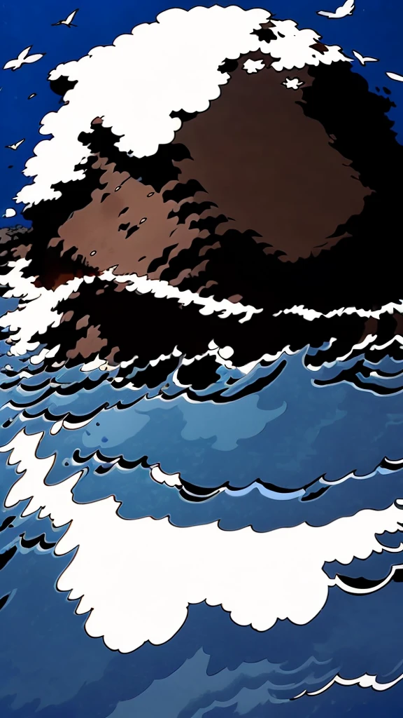 digital vector art of Salvador, Bahia, Brazil in the same style of The Sea off Satta in Suruga Province by Hiroshige