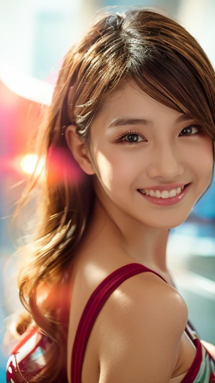 Samba Costume、Japanese 20 year old girl、Fair skin、smile、whole body