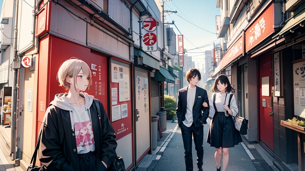 The couple who became lovers,Tokyo,20th Generation,delicately,8K,Sunny day date