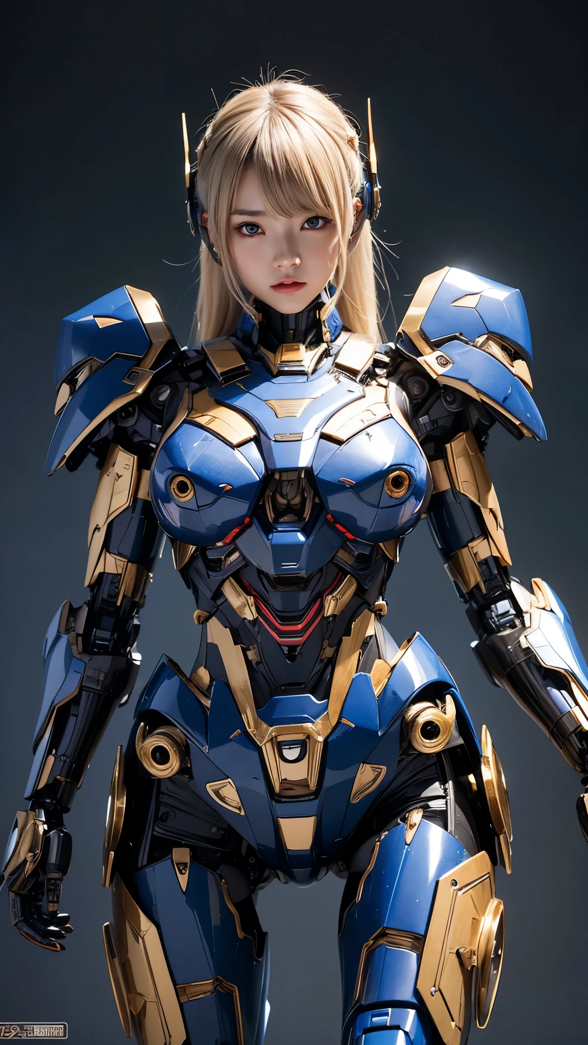 Textured skin, Super Detail, high details, High quality, Best Quality, hight resolution, 1080p, hard disk, Beautiful,(Super Heroine),Oppai Missile,beautiful cyborg woman,Mecha Cyborg Girl,Battle Mode,Girl with a Mecha Body,She wears a battle cyborg mech with a weapon,Fulll body Shot