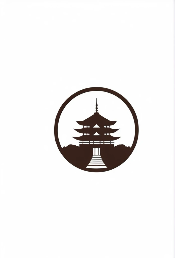 Fashionable logos of temples in Japan
White background
White and dark brown only
circle-shaped logo
be depicted with a lawn dog
Clean and stylish,
Pretty cool
chic and modern design
White background