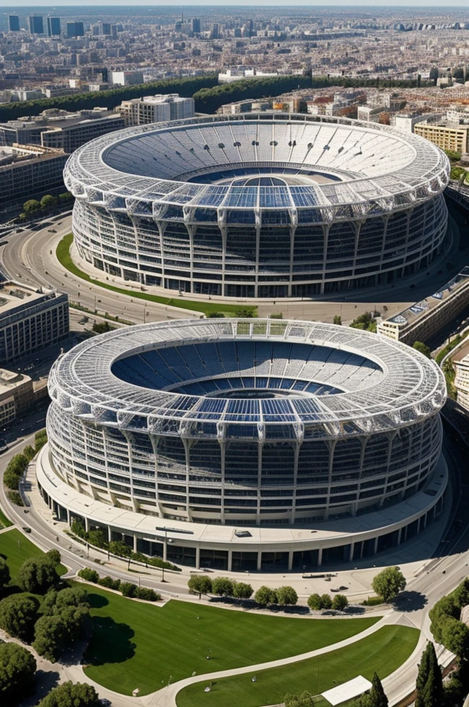 Make me the Santiago Bernabéu stadium, but made in Byzantine architecture