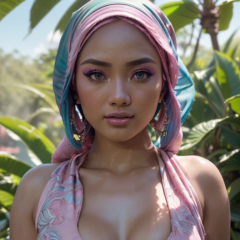 (((Malay prostitute, Malay gorgeous, Malay beauties))), 3girls, Look at viewer (((3 womans:1.5))) (((3 womans:1.5, womans standing full naked and nudes))) (((Perfect hijab))) (((blurry background, eye focus, cowboy shot, island beach background, facing front, dramatic light, cinematic light, realistic, realism))) ((Standing:1.5 (((NSFW Girlsis naked and nude, pink tit's))), Realistic, 3 malay girls, hijab, face enhancement, face extra large zoom, selfie, look up, stare at me, cleavage emphasis, smile, sit on bed, wear pastel color Lace Satin Cami Night Dress, Aesthetics of the female body in hijab, Serene setting, Sunlight filtering through leaves, Beautifully detailed clothing, intricate hijab patterns, Cultural immersion, Ethnic diversity, Feminine elegance. 3D Octane rendering, ray tracing, super detailing viewer, close-up.Malay girl with hijab, Eye makeup (((highest quality)), (super detailed), 2 girls, (iridescent hair, colorful hair, half blue and half pink hair: 1.2), (Gorgeous Malay Girls: 1.2), outdoor, bangs, smile, sky blue eyes, perfect hands, perfect hands, hand details, corrected fingers. Earrings, big breasts, high quality, ultra detail, 8k, action pose, cinematic lighting, lot of smoke effect, dramatic action, fighting pose, style raw, 35mm lense, low angle Shot, Deep Focus cinematography effect, Natural Lighting, cool-toned color grading, high quality, ultra detail, 8k resolution, using Canon EOS C700, Best quality, high resolution, Masterpiece: 1.3, Beautiful Malay hijab girl, Masterpiece, Soft smile, Realistic, Charming eyes, Glowing eyes, Parted lips, Modest attire, Malay traditional hijab, graceful figure, Aesthetics of the female body in hijab, Serene setting, Sunlight filtering through leaves, Beautifully detailed clothing, intricate hijab patterns, Cultural immersion, Ethnic diversity, Feminine elegance. 3D Octane rendering, ray tracing, super detailing viewer, close-up.Malay girl with hijab, Eye makeup (((highest quality)), (super detailed),