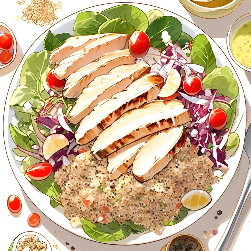 Grilled Chicken Salad with Quinoa