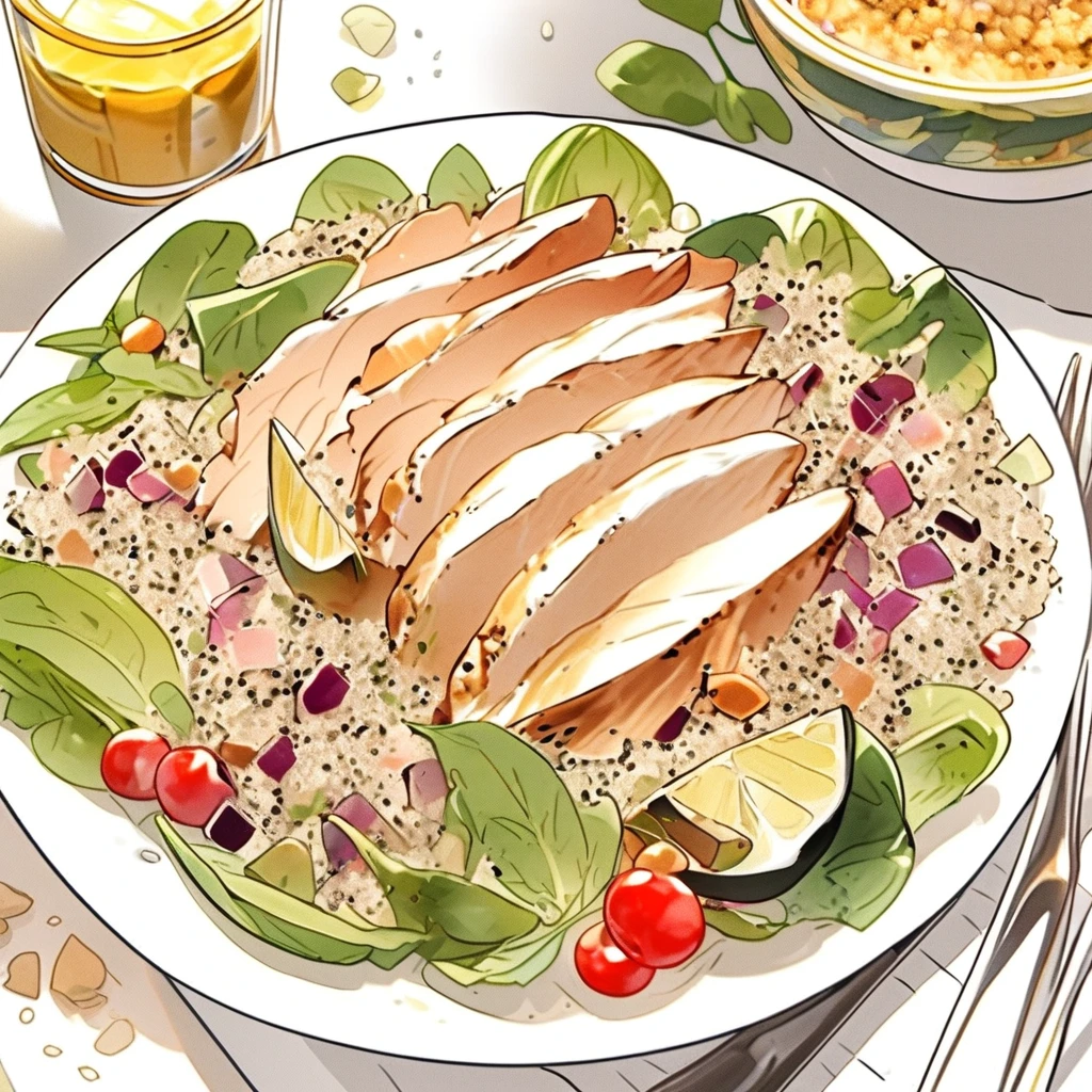 Grilled Chicken Salad with Quinoa