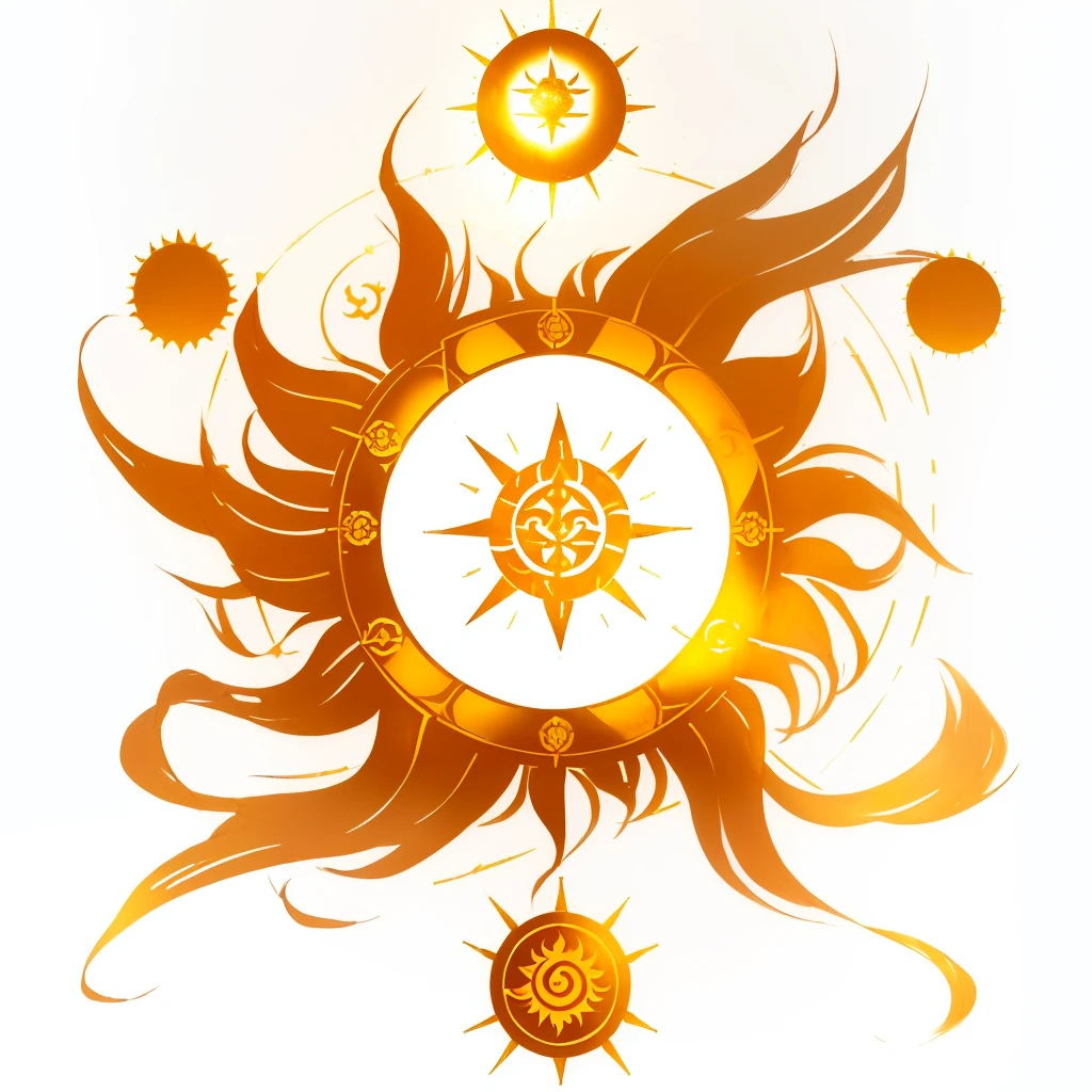 Sun symbol, sun tattoo, spirit of light mark.