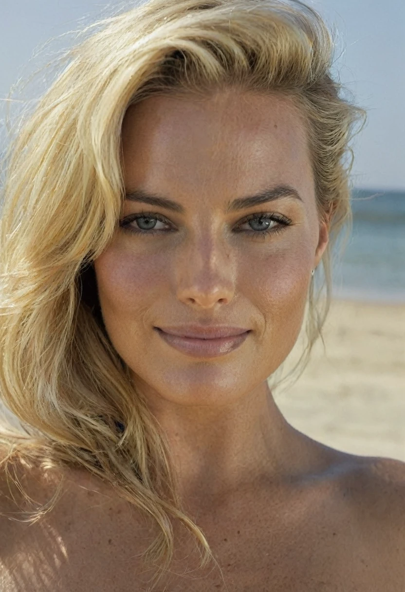  high quality  celebrity  Erotic  photo  ( Magrot Robbie, beach side , photorealistic ,blonde hair, seductive smile, exhausted expression , incredibly sexy photograph , celebrity , random click, woman , full body photograph , nude,laying on ground, naked) , sexualized move, erotic angles, sweaty  flat breast , celebrity erotic photograph , shiny sweaty skin, on beach,  celebrity, female,  woman, hollywood actress , ( natural lights, depth of field, ultra detailed face , insanely detailed skin texture, hyper detailed features )