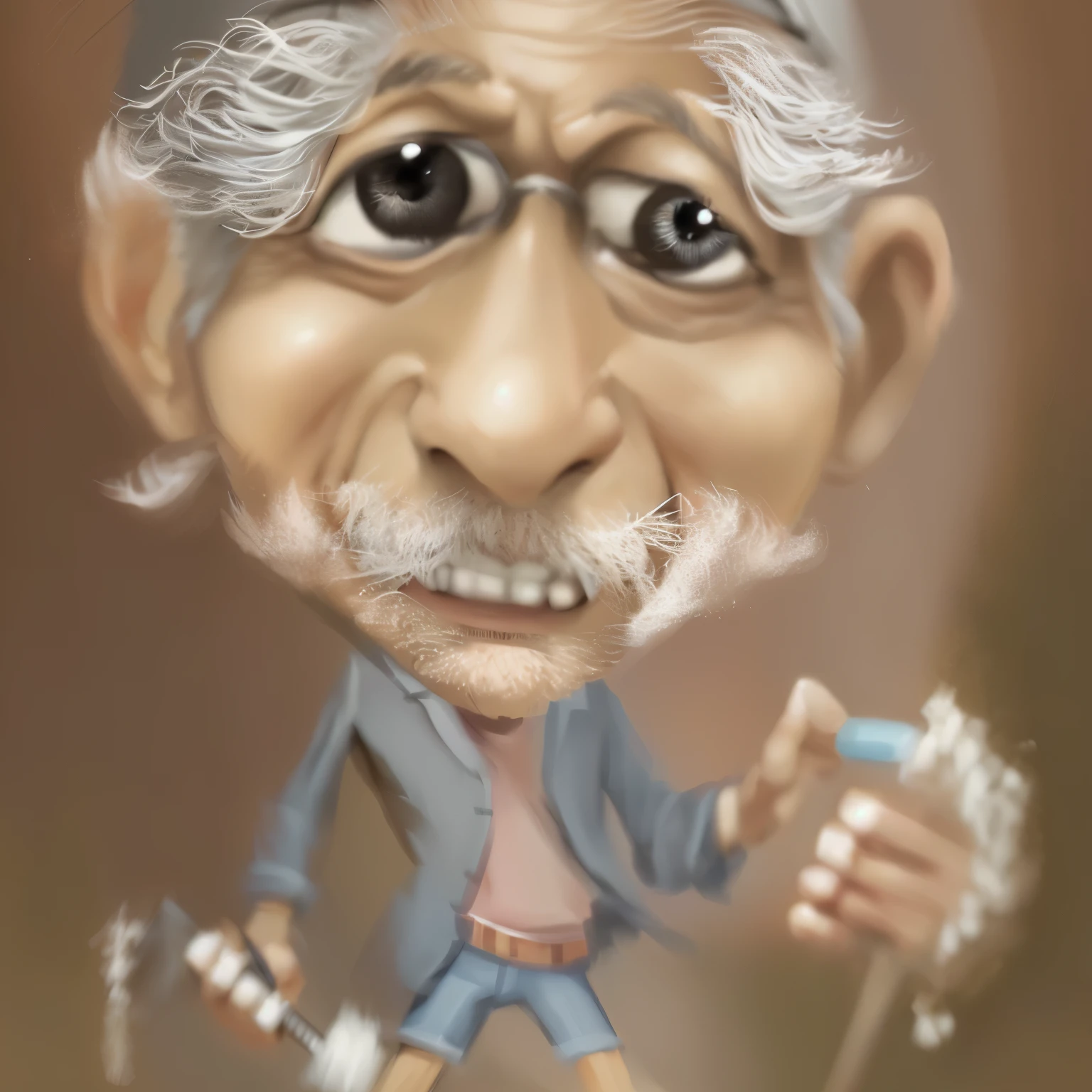 cartoon of a man with a toothbrush and a tooth in his hand, caricature, caricature!!!, caricature illustration, digitally painted, caricature style, cartoon digital painting, caricatural, took on ipad, charicature, drawn with photoshop, cartoon portrait, an oldman, a silver haired mad, digital cartoon painting art, old man, cartoon digital art, closeup!!!!!!