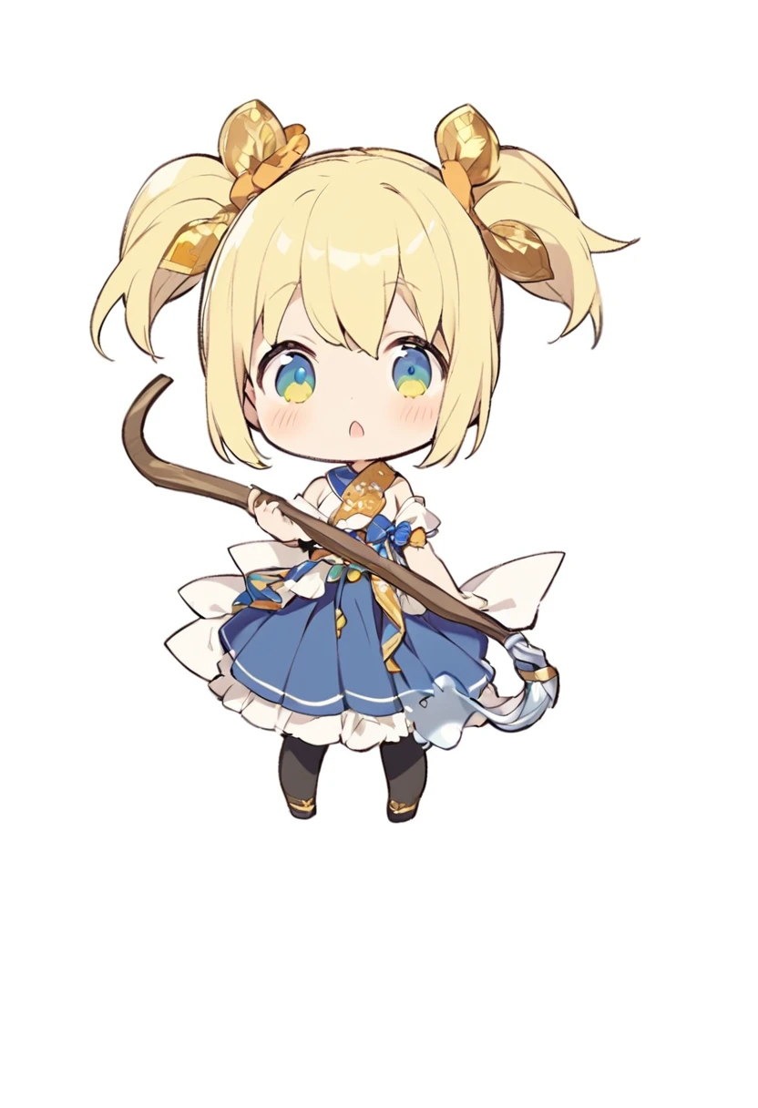 Cartoon girl holding a cane in her hand, cute!! !!! daughter, change, Shirabii, small change girl, Lalafell, cute character, , Female protagonist 👀 :8, Splash art anime , anime Little