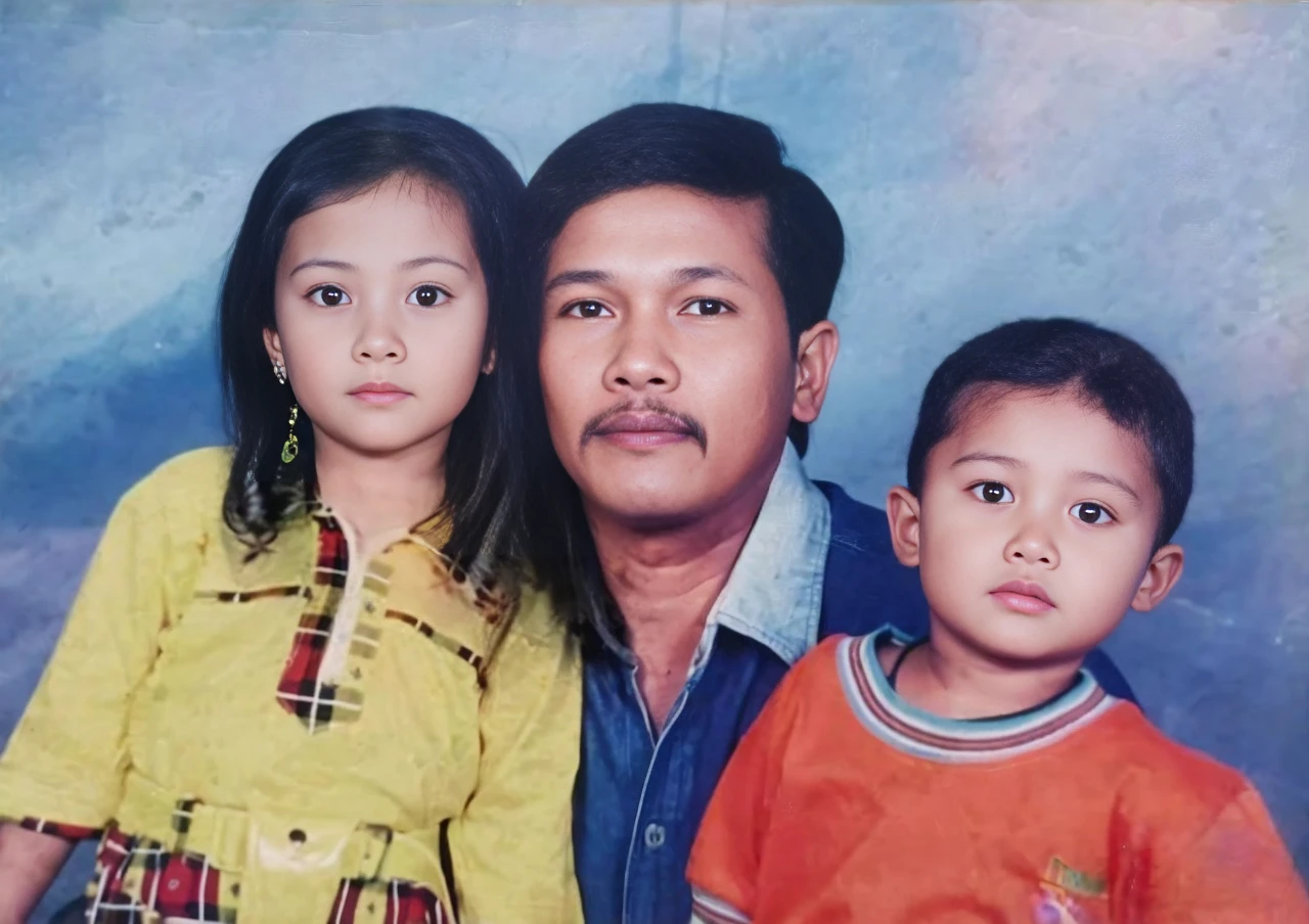 A indonesian man and kid girl and boy, realistic detailed UHD 4k photography extreme quality, Cg unity 8k, super delicate, background blur, full depth of field, HDR high dynamics, real restoration, intricate and extreme details, perfectly presenting the style of midjourney art.  realistic, elegant, goddess, surrealism, high detail, supremacy, cinematic lighting, ray tracing, shadow, uhd, retina, masterpiece, ccurate, anatomically correct, textured skin, super detail, high detail, high quality, high quality, award-winning, best quality, high resolution, 1080P, 16k, 8k, 4K, HD
