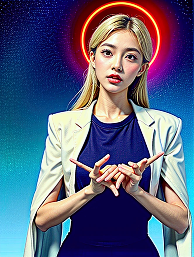 "Generate an AI-powered image summarizing the message of John 3:16. Envisioning a World Illuminated by God's Love, With a dazzling light that pierces the darkness. At the center of this awe-inspiring sight, cross描いた, Symbolizes the sacrifice of God's only begotten Son. cross、Diverse and united people from all walks of life々Group of, Representing the Inclusivity of God's Love. This image is、It should convey a deep sense of relief., Grace, And the promise of eternal life."