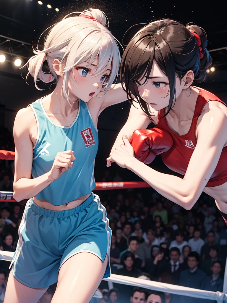 Boxing Counter、Men and women in 水着Two people fighting