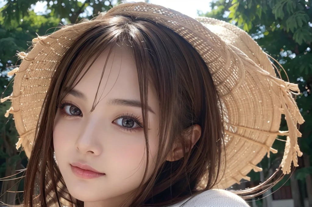 masterpiece、1 beautiful girl、Fine brown eyes、Puffy eyes、Highest quality, 超High resolution, (Reality: 1.4), Cinema Lighting、(Japanese)、Asian Beauty、Super Beauty、Beautiful Skin、Slender、(Look at the viewers)、(Surreal)、(High resolution)、(8K)、(Very detailed)、(Beautiful and detailed eyes)、(Ultra-detailed)、 (wall-)、Detailed face、Bright lighting、Professional Lighting、